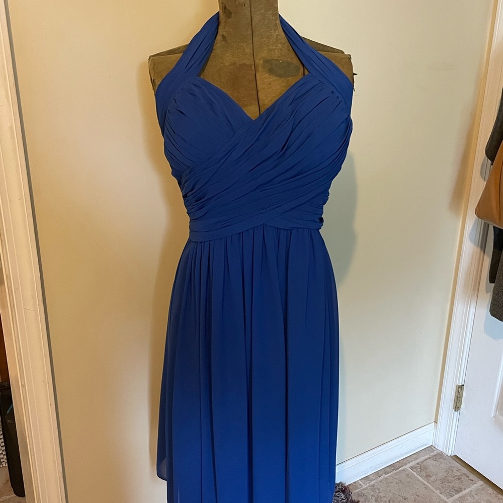 Blue bridesmaid dress by Bill Levkoff size 10